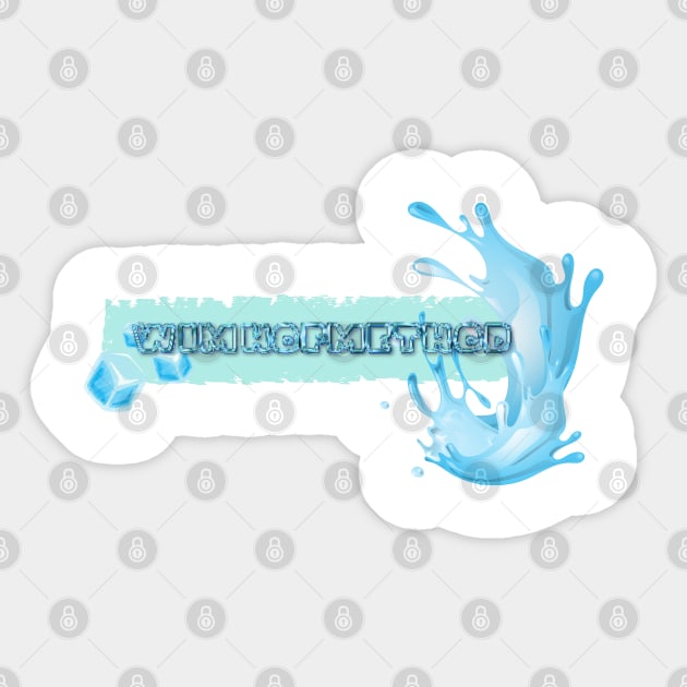 ice cubes on a water splashed blue border Sticker by Kidrock96